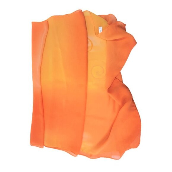 BRIGHT Orange Ombre Gradating Color Rectangular Scarf - Picture 4 of 5